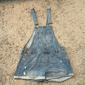 Vanilla Star Mid Washed Blue Overalls | Large